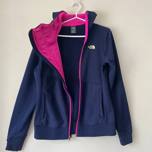 The North Face Hoodie in Navy Blue and Hot Pink Accent, Size M - Picture 4 of 14